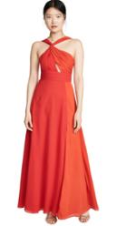 Jill Jill Stuart Asymmetrical Colorblock Gown