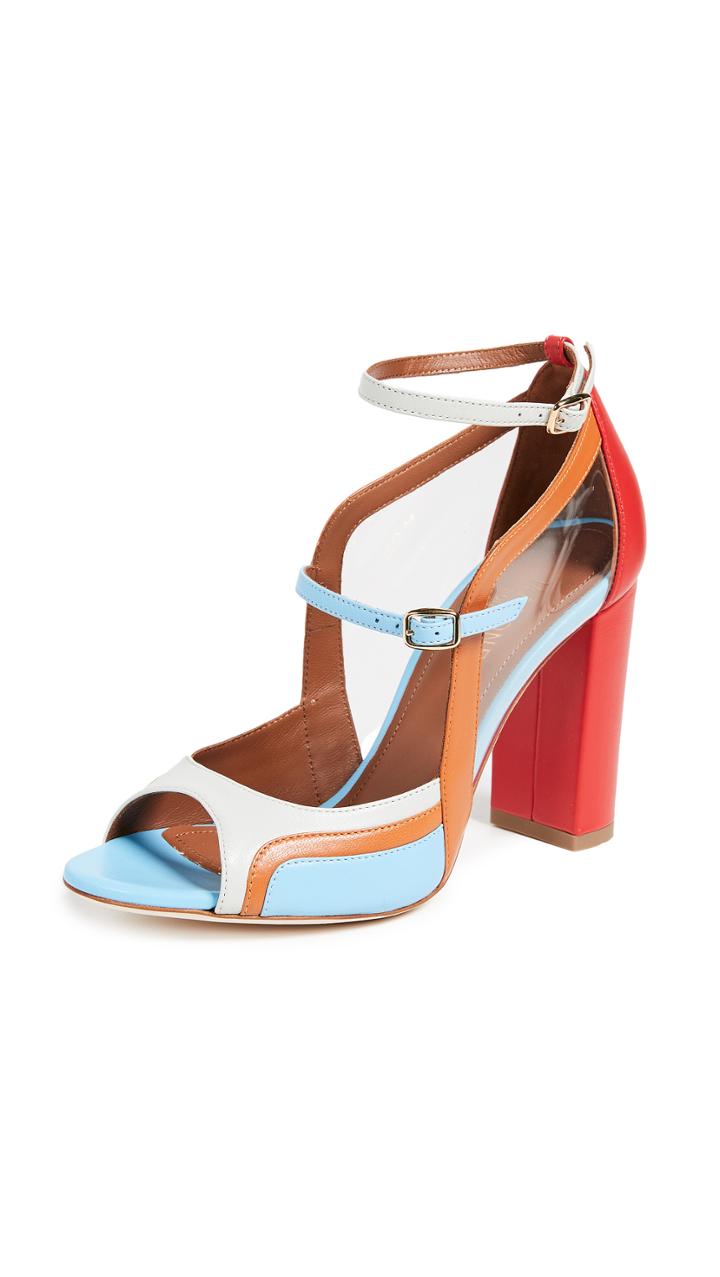 Malone Souliers Flan Peep Toe Pumps