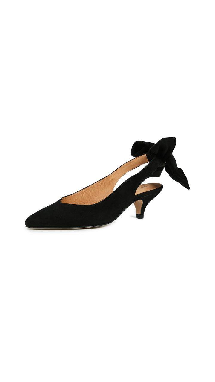 Ganni Sabine Bow Slingback Pumps