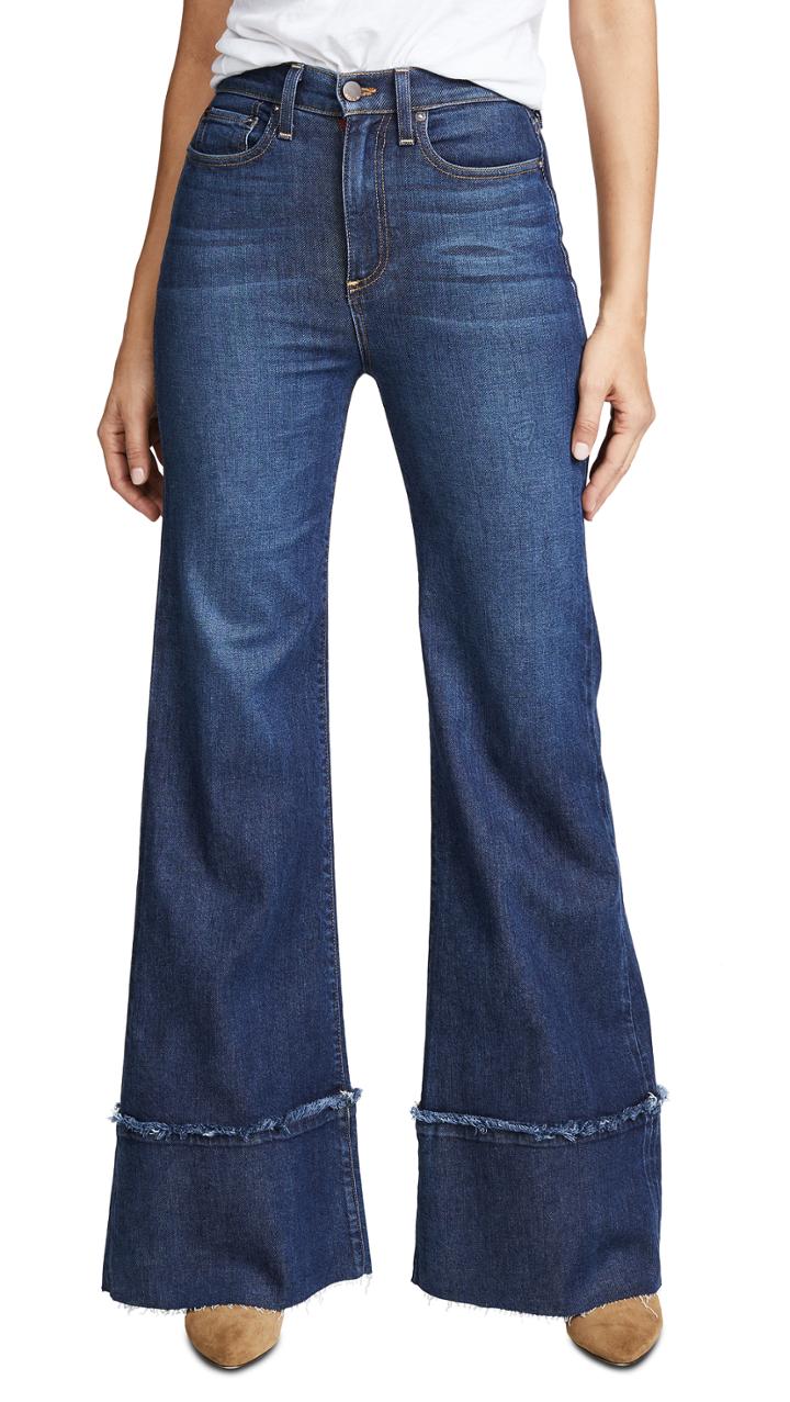 Ao.la By Alice + Olivia Ao. La By Alice + Olivia Gorgeous High Rise Trouser Jeans With Exaggerated Hem