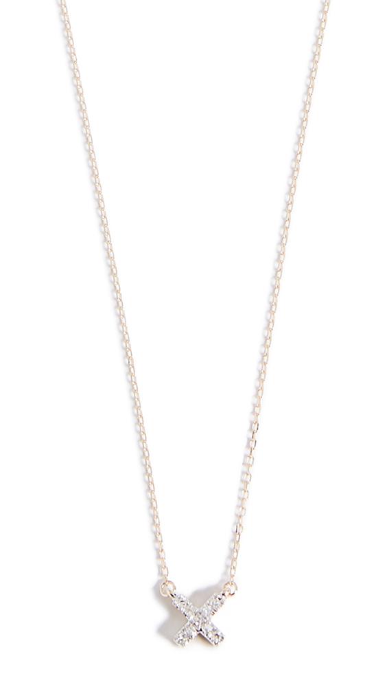 Adina Reyter 14k Gold Tiny Pave Evil Eye Necklace