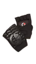 G Loves Black With Leopard Workout Gloves