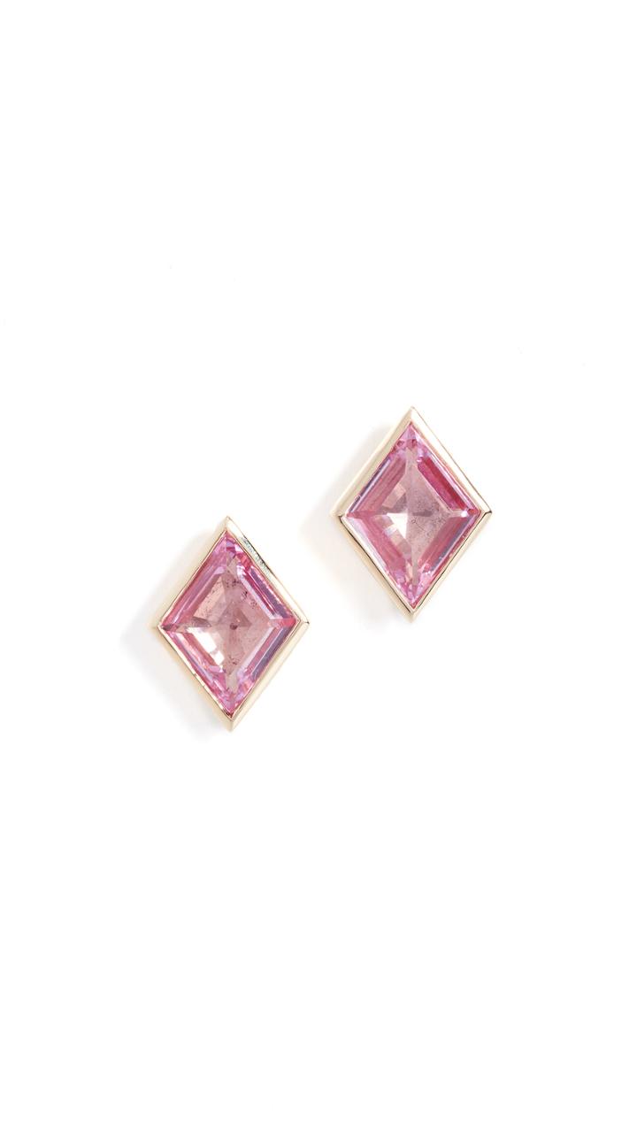 Sorellina 18k Gold Bezel Stone Studs