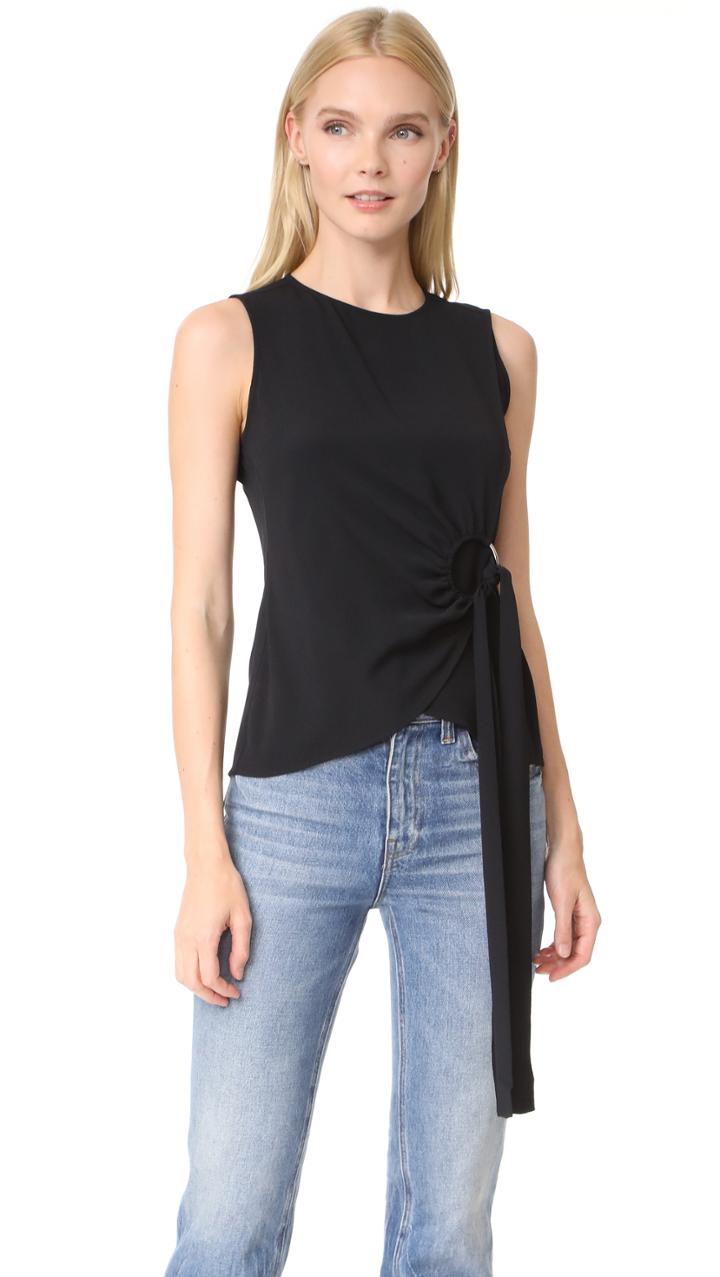 Derek Lam 10 Crosby Sleeveless Top With Ring Detail