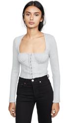 Jonathan Simkhai Ribbed Bustier Crop Top
