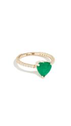Shay 18k Emerald Heart Pinky Ring
