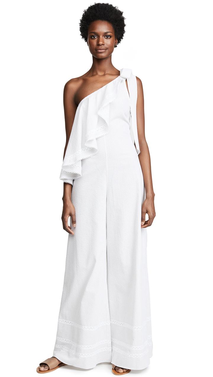 Jonathan Simkhai Striped Cotton Jumpsuit