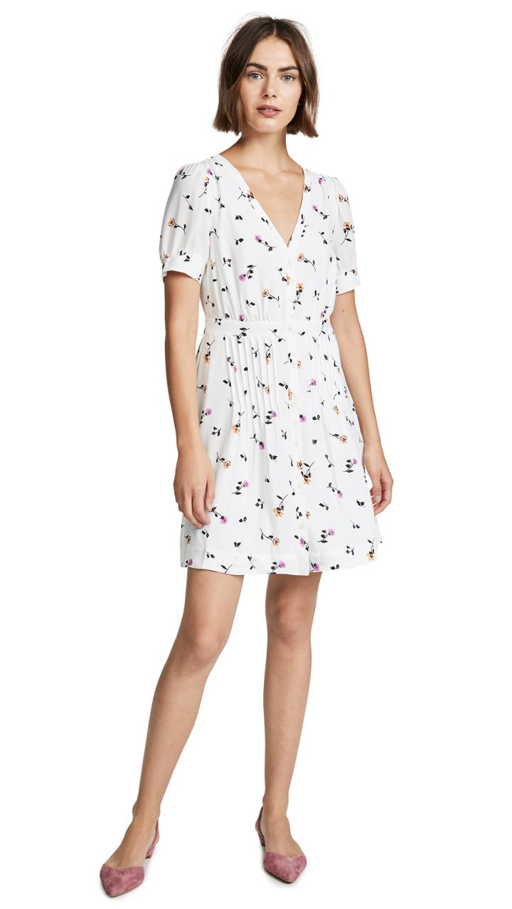 Madewell White Retro Waisted Dress