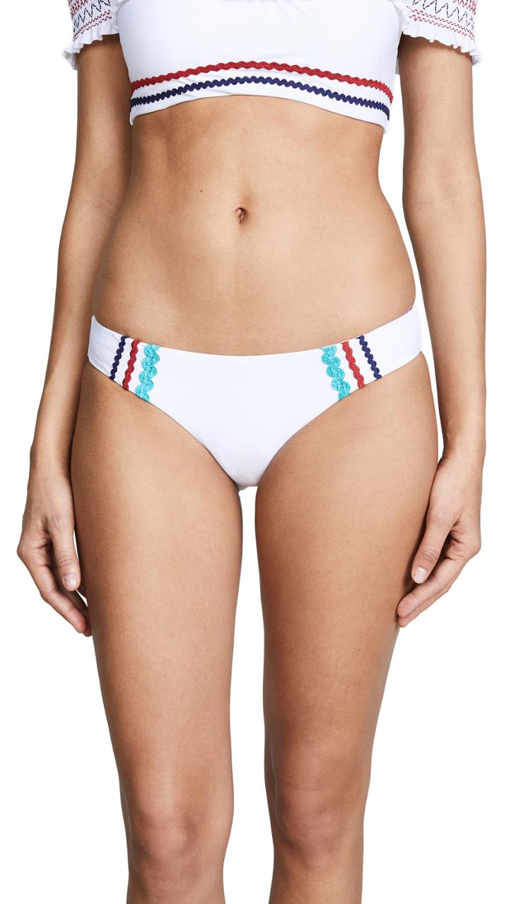 Red Carter Ipanema Bottoms With Rickrack Trim