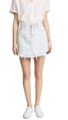 7 For All Mankind Scallop Frayed Hem Skirt