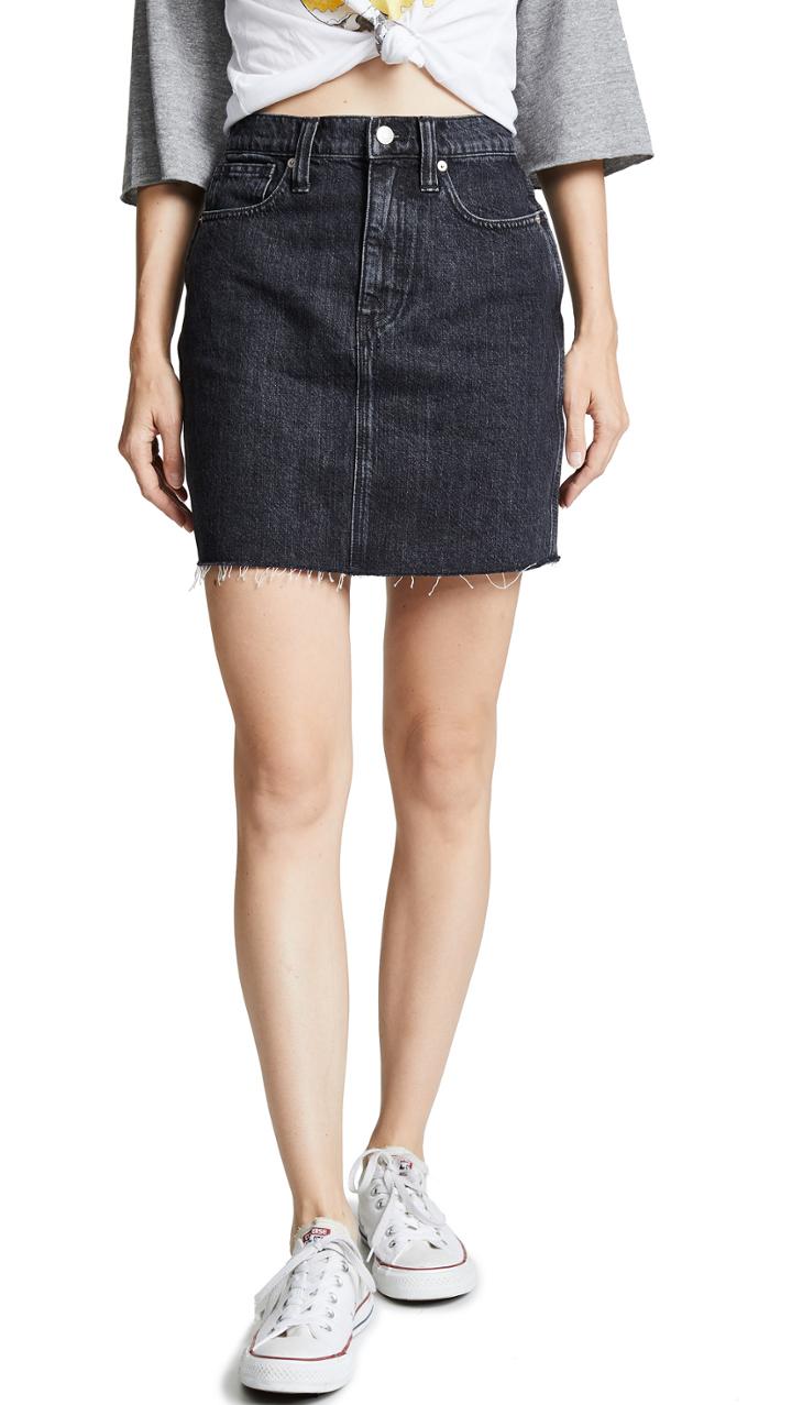 Madewell Vintage Black Denim Skirt