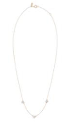 Adina Reyter 14k Pavé Folded Heart Chain Necklace