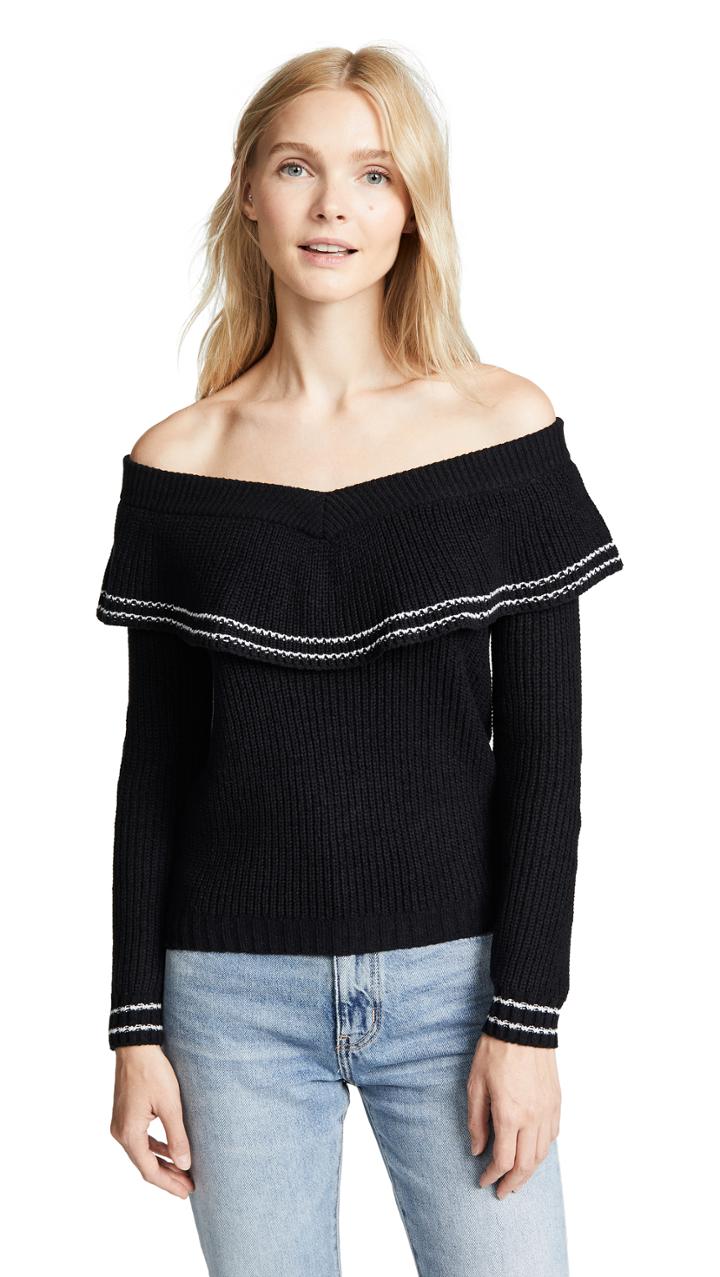 Bb Dakota Rush Week Off Shoulder Ruffle Sweater