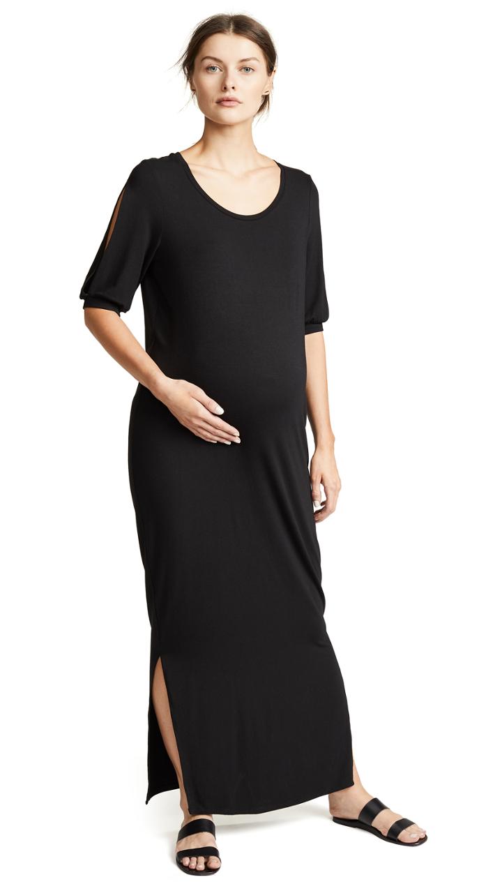 Ingrid Isabel Split Sleeve Maternity Maxi Dress