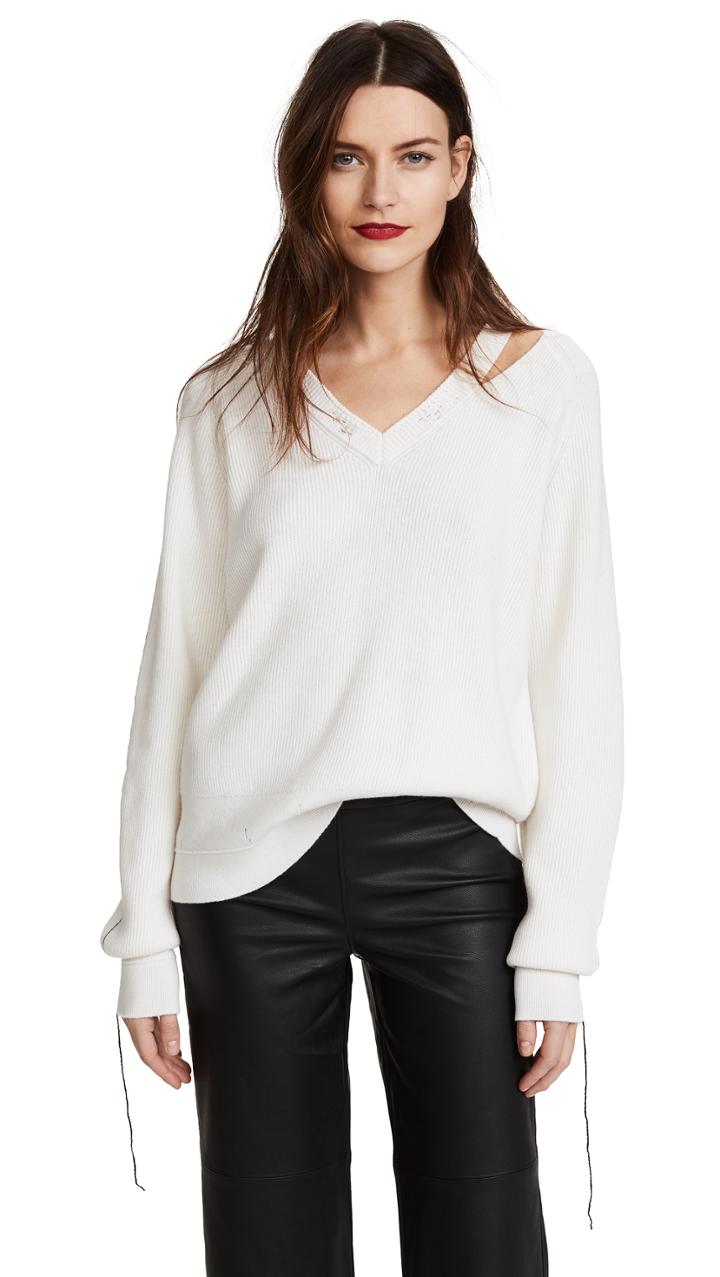 Helmut Lang Distressed Sweater