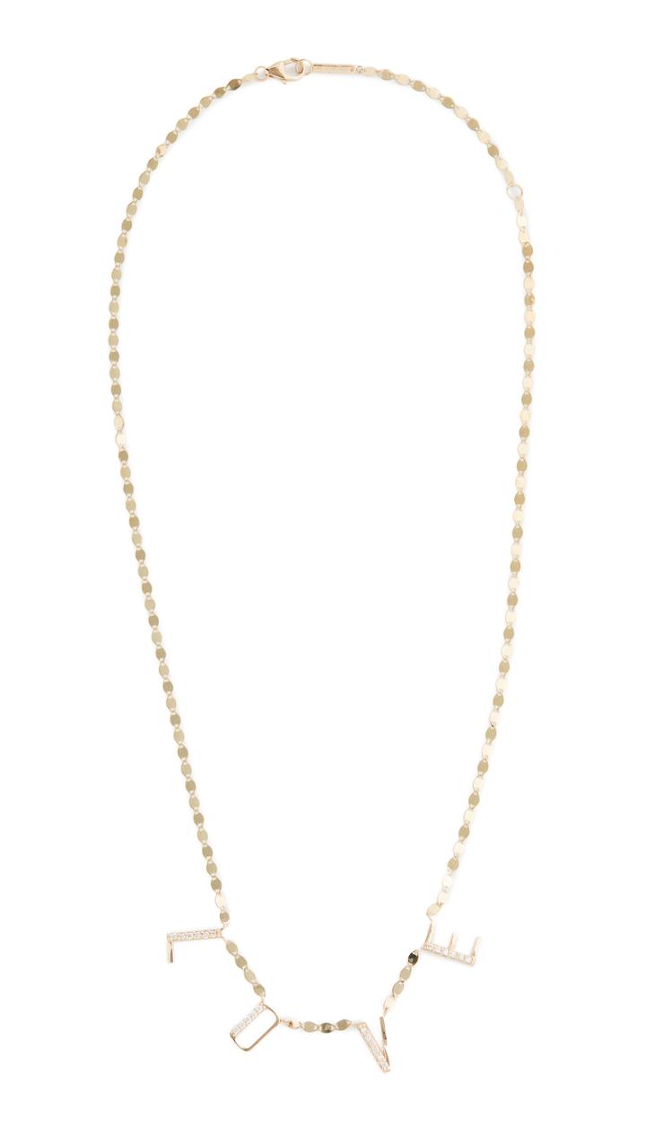 Lana Jewelry 14k Hanging Love Necklace