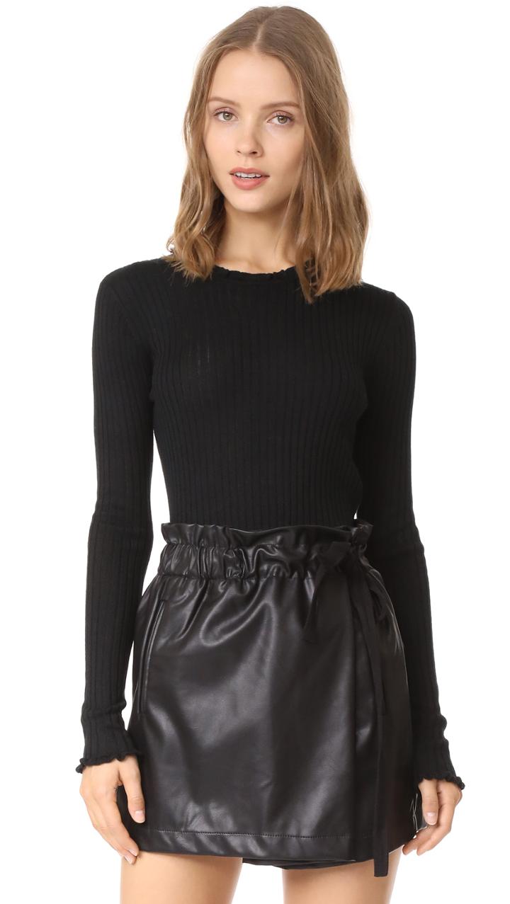 Line Chelsea Ribbed Ruffle Pullover