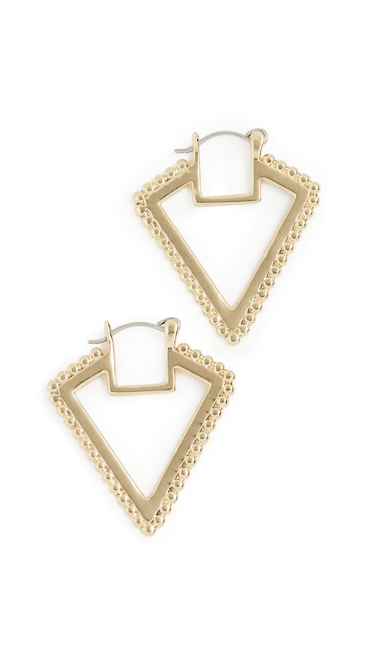 Luv Aj The Beaded V Hoops