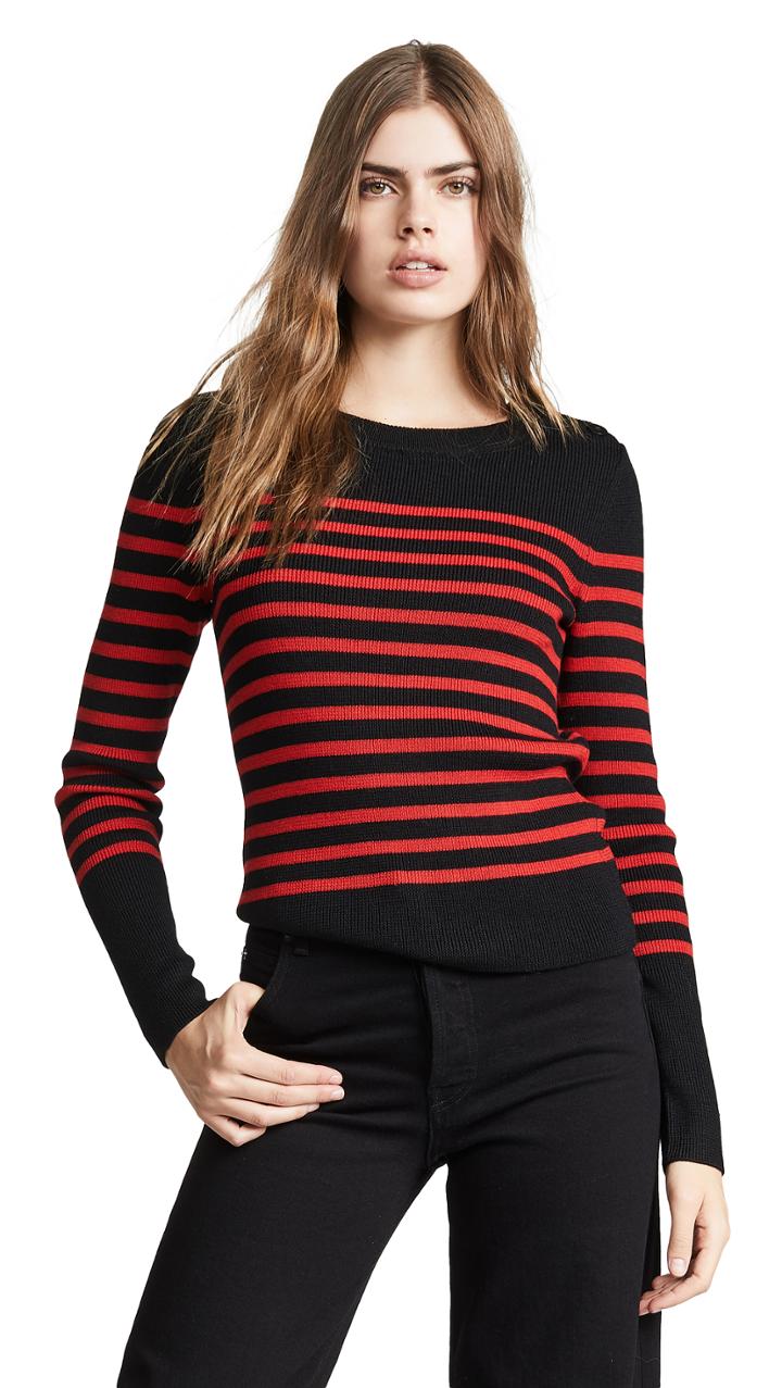 Frame Button Up Crew Sweater