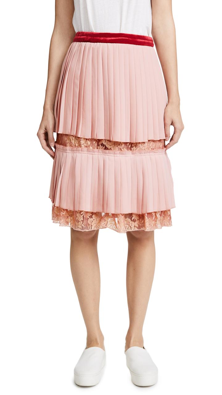 Endless Rose Pleated Lace Skirt