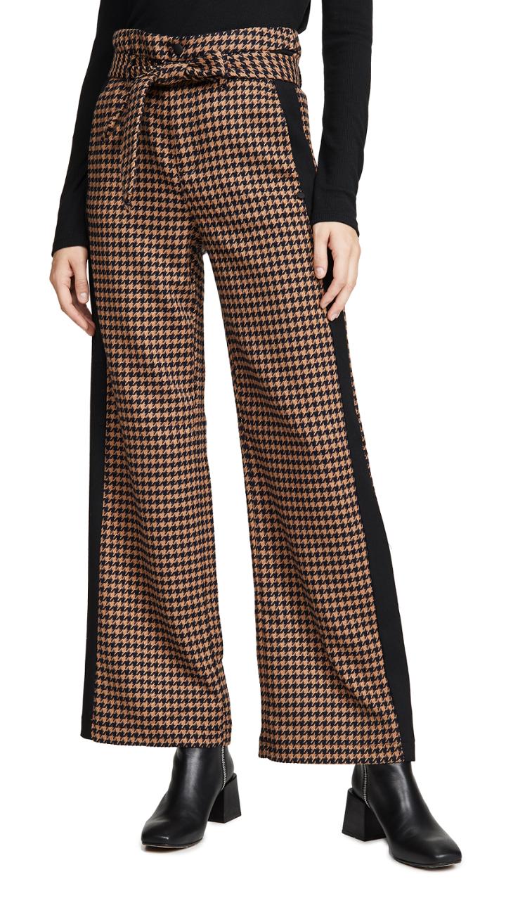 Scotch Soda Maison Scotch Wide Leg Contrast Side Panel Pants