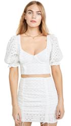 For Love Lemons Sand Dollar Lace Up Top