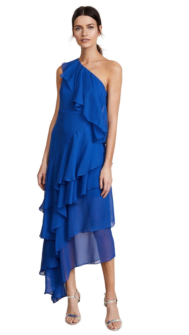 Alice Olivia Alanis Ruffle Gown