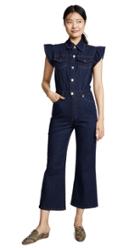 Ei8htdreams Madison Frill Sleeve Denim Jumpsuit