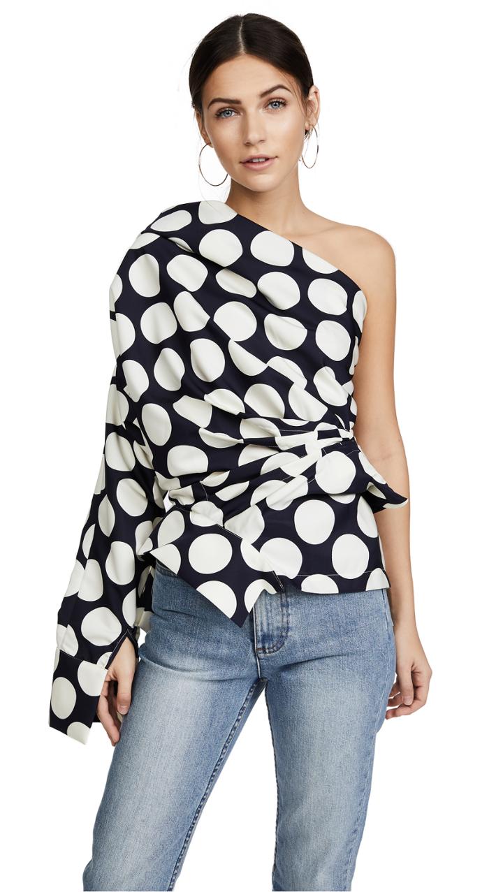 A W A K E Giant Polka Dot Twisted Top