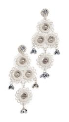 Oscar De La Renta Mixed Stone And Crystal Earrings