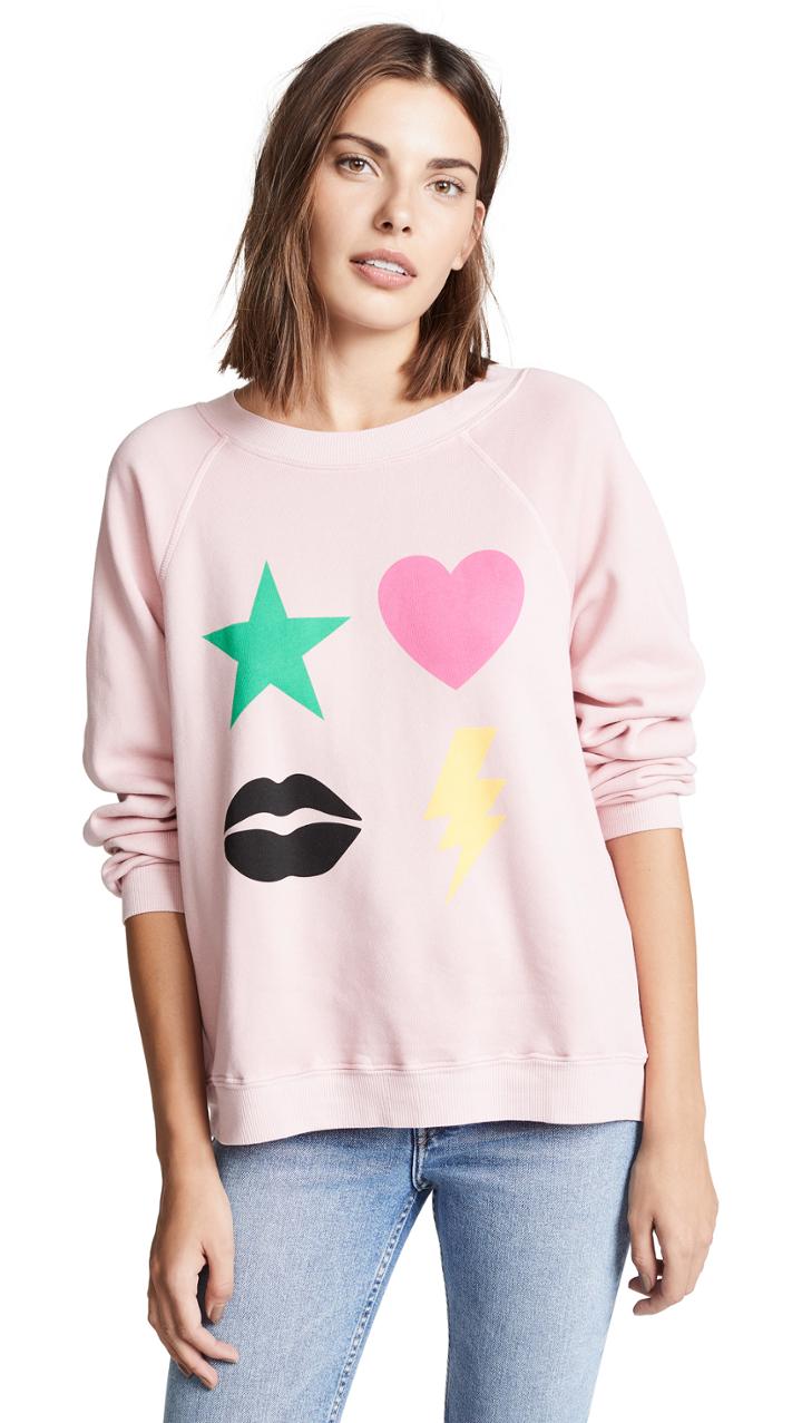Wildfox Power Icons Sommer Sweatshirt