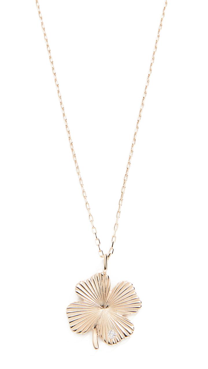 Adina Reyter 14k Large Diamond Clover Necklace