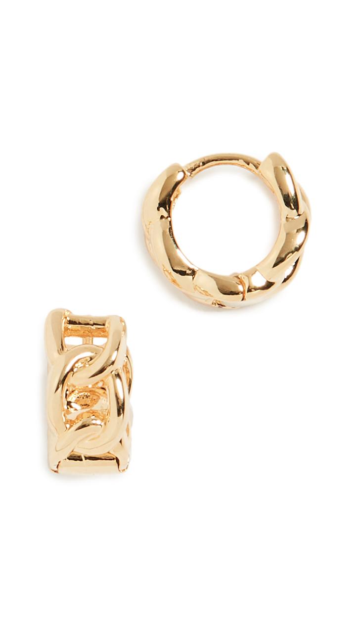 Luv Aj The Baby Curb Link Huggie Earrings