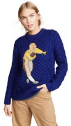 Coach 1941 Football Cable Knit Sweater