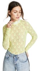 Alexanderwang T Stretch Lace Long Sleeve Bodysuit