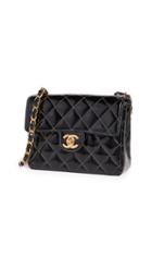 What Goes Around Comes Around Chanel Black Patent Half Flap Mini Bag