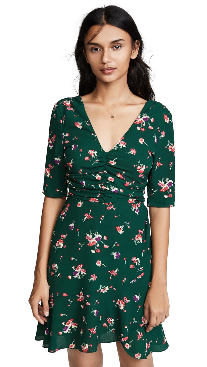 Wayf Gaby Ruched Mini Dress