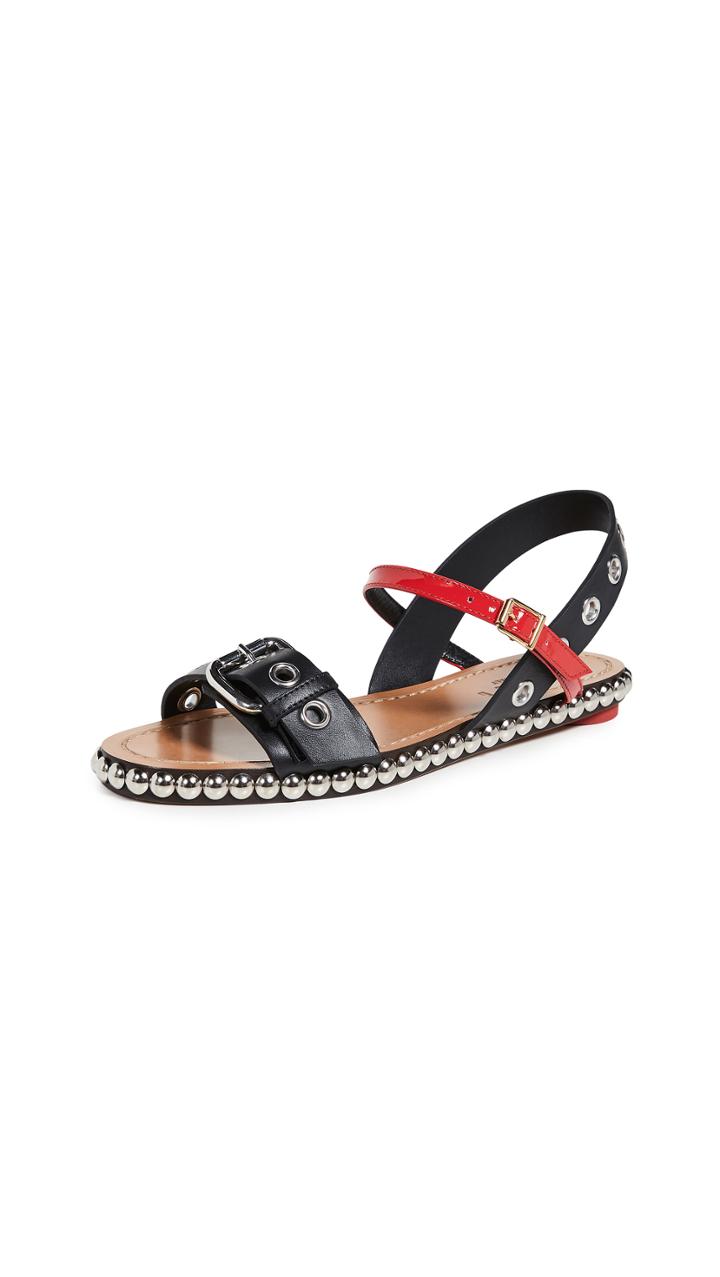 Marni Studded Flat Buckle Sandals