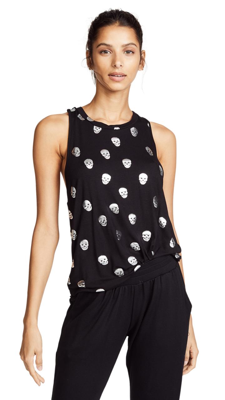 Terez Silver Star Foil Tank Top