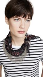 Alexander Wang Fringed Silk Loop Scarf