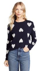 Chinti And Parker Metallic Heart Sweater