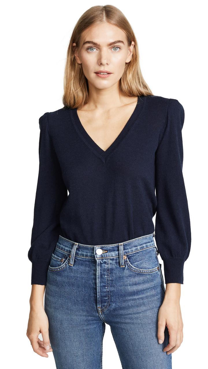 Autumn Cashmere Puff Sleeve Cashmere Sweater