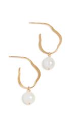 Chan Luu Hoop Earrings With Freshwater Cultured Pearls