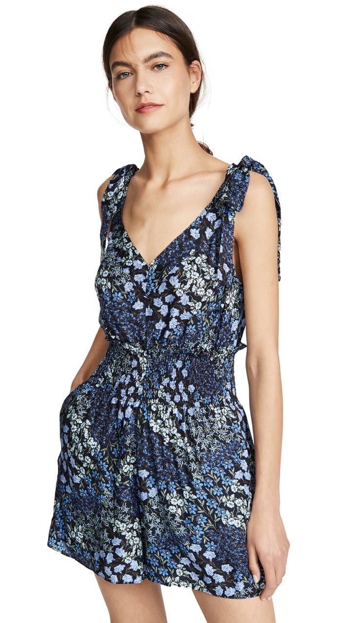 Rebecca Taylor Sleeveless Ava Smock Romper