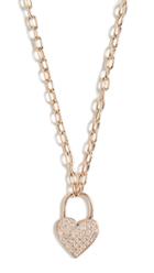 Zoe Chicco 14k Gold Small Heart Padlock Charm Necklace
