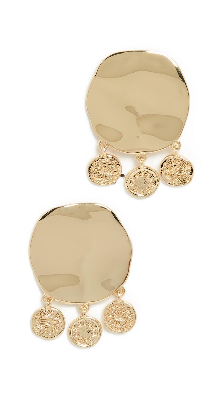 Gorjana Cruz Coin Drop Studs