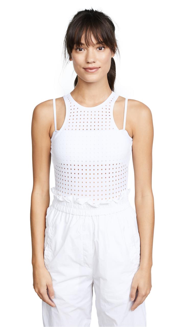 Cushnie Et Ochs Violette Perforated Bodysuit