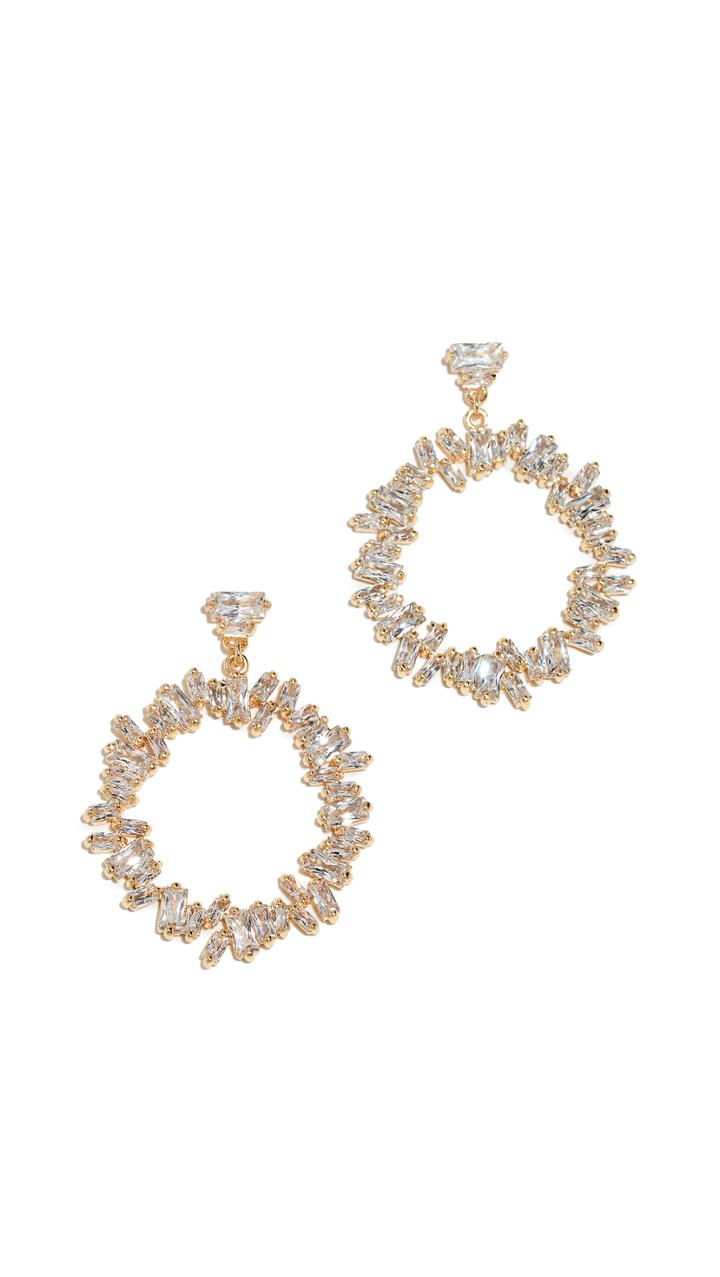 Gorjana Amara Cluster Drop Hoop Errings