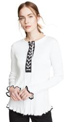 Adeam Ribbed Lace Up Henley Tee