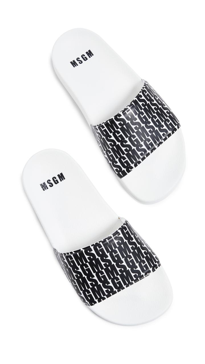 Msgm Logo Pool Slides